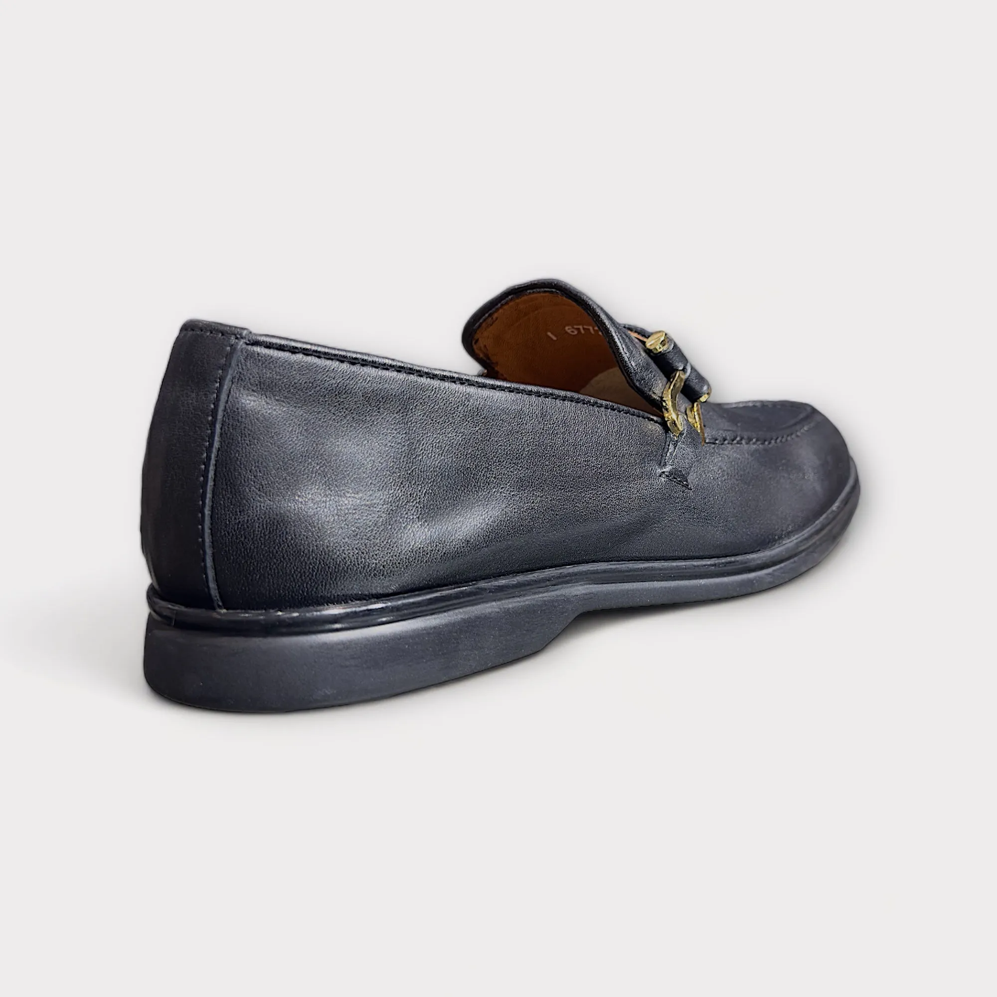 FF Black Soft Leather Loafer