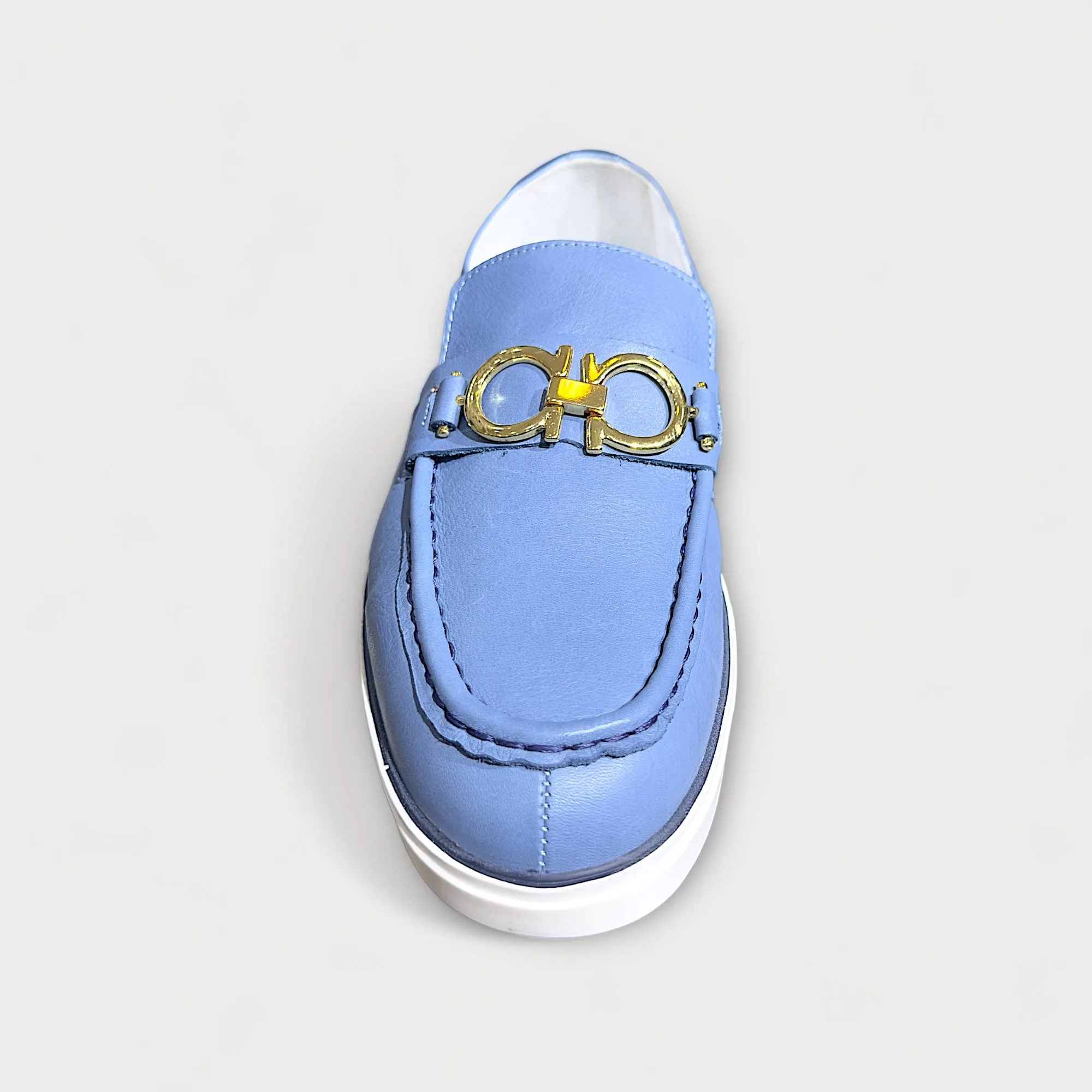 FF Blue Soft Leather Loafer
