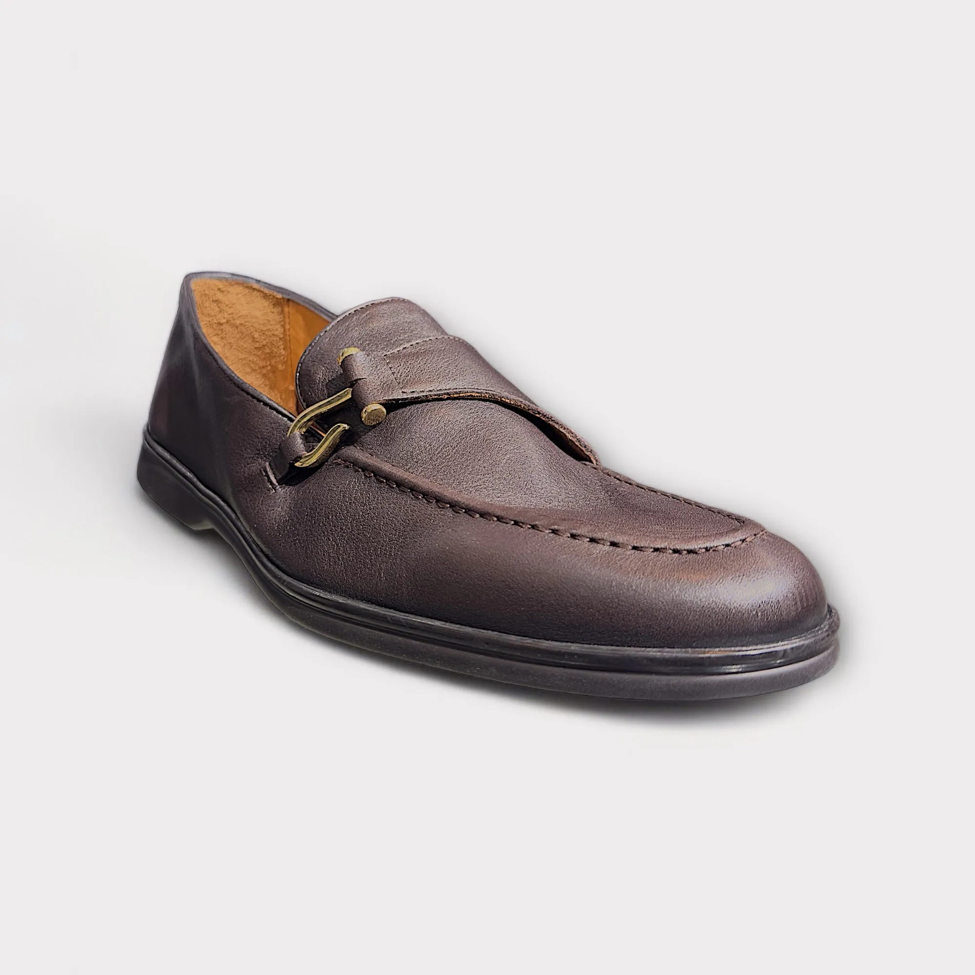 FF Brown Soft Leather Loafer