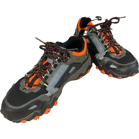 Fila Hiking Oakmont TR Athletic Shoe-Olive / Black / Orange Size 10.5