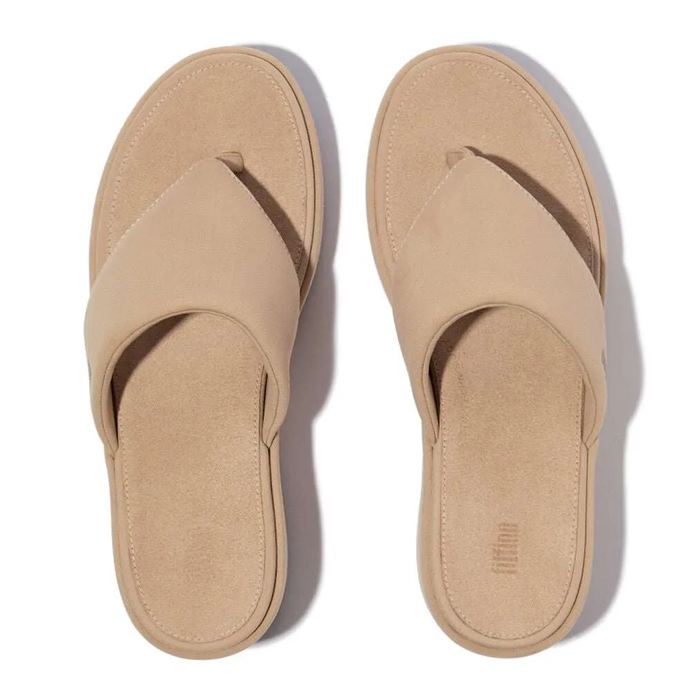 Fit Flop Classic Beige Platform Toe Post Sandal|JF8B41