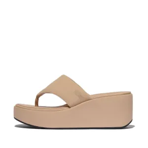 Fit Flop Classic Beige Platform Toe Post Sandal|JF8B41