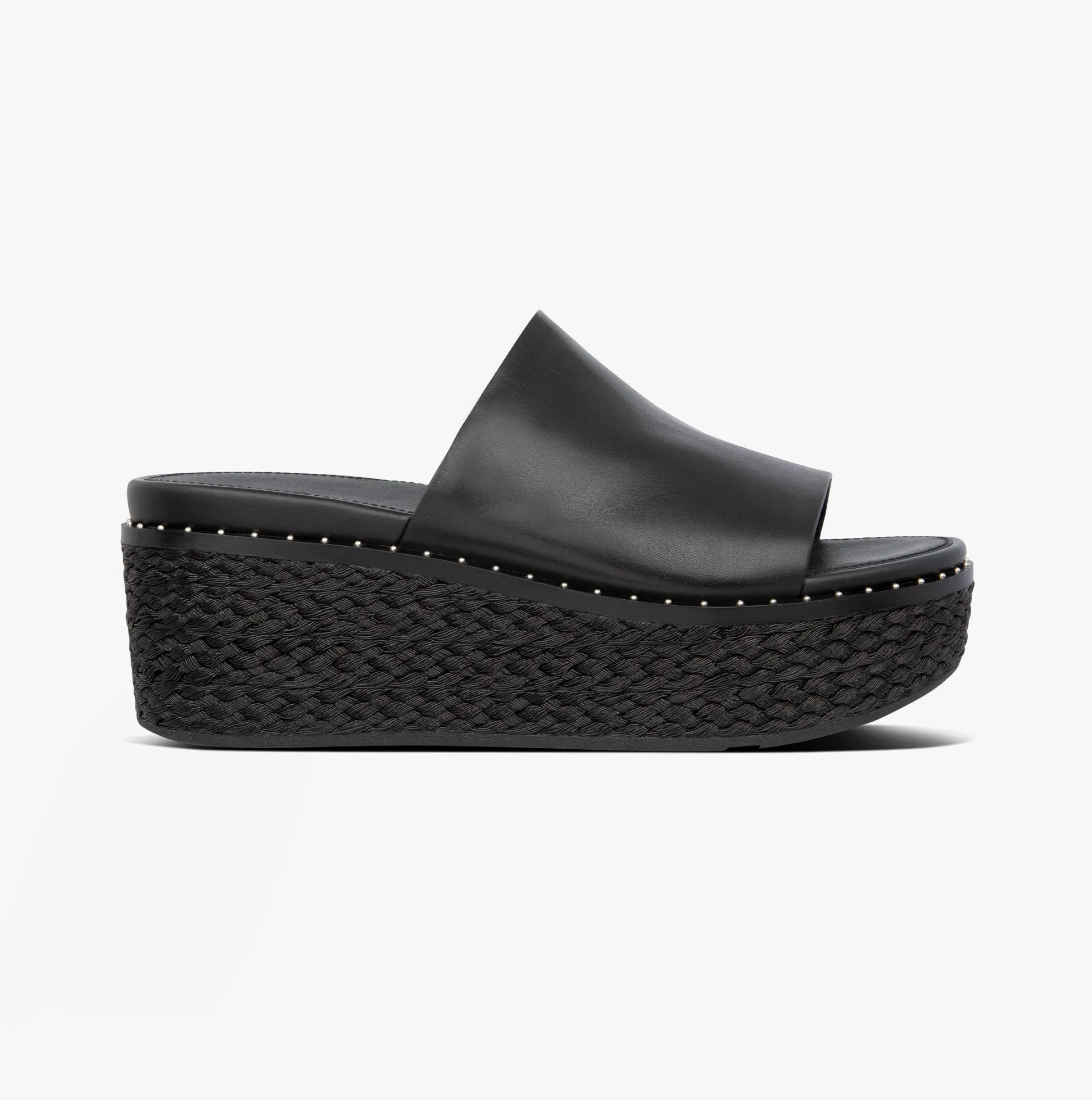 FitFlop AY9-001 ELOISE ESPADRILLE Womens Wedges  Black