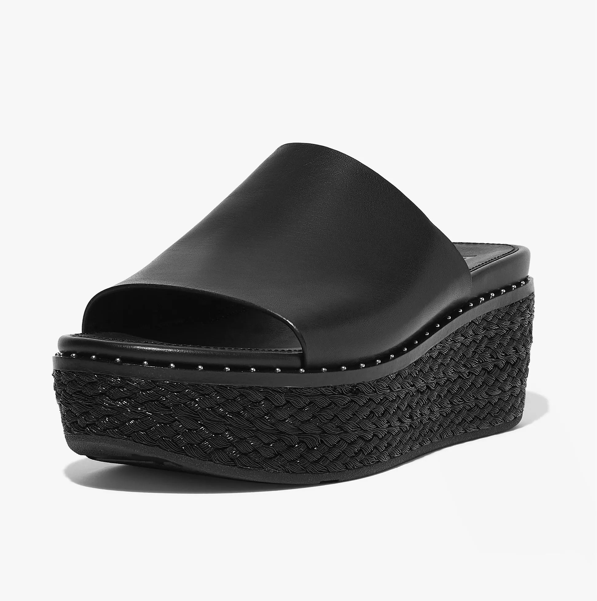 FitFlop AY9-001 ELOISE ESPADRILLE Womens Wedges  Black