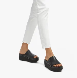 FitFlop AY9-001 ELOISE ESPADRILLE Womens Wedges  Black