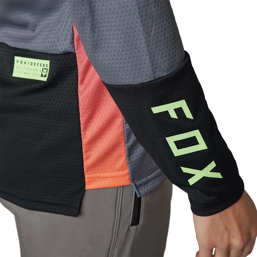 Fox Womens Defend Race Ls Jersey [Pewter]