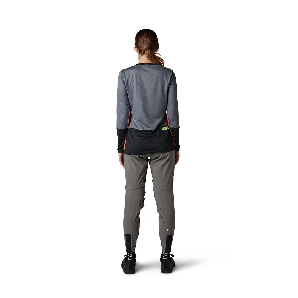 Fox Womens Defend Race Ls Jersey [Pewter]