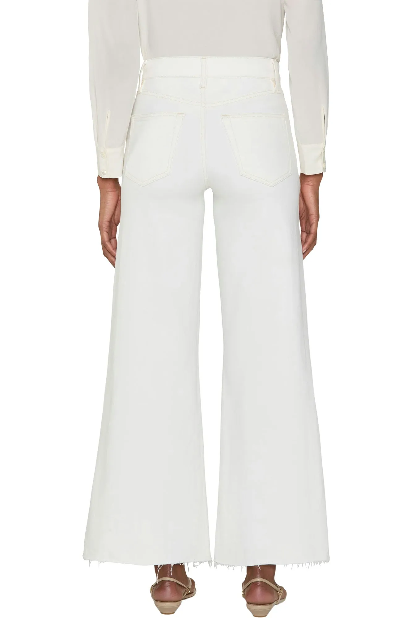 Frame Denim Le Palazzo Crop Raw After
 in Au Natural Clean Raw After