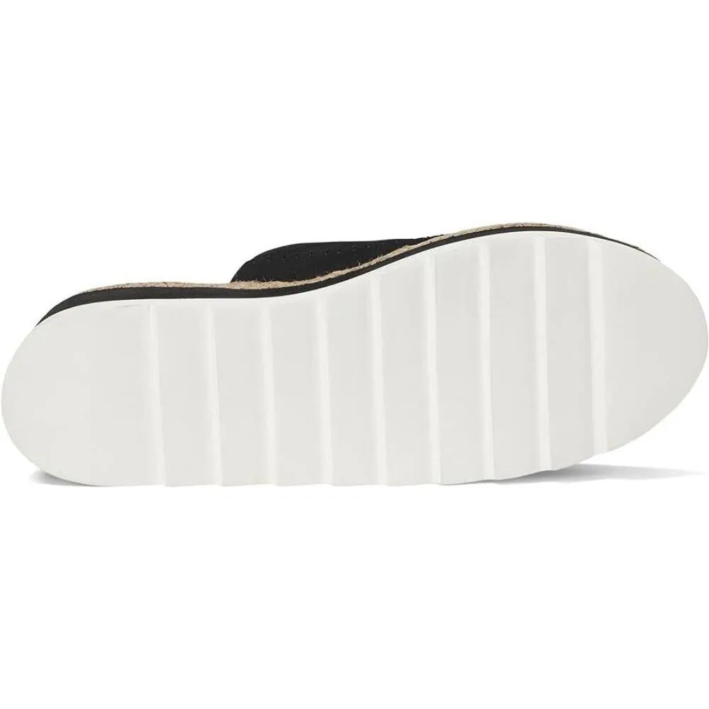 Free People Sandals Santorini Black Leather Platform Slides