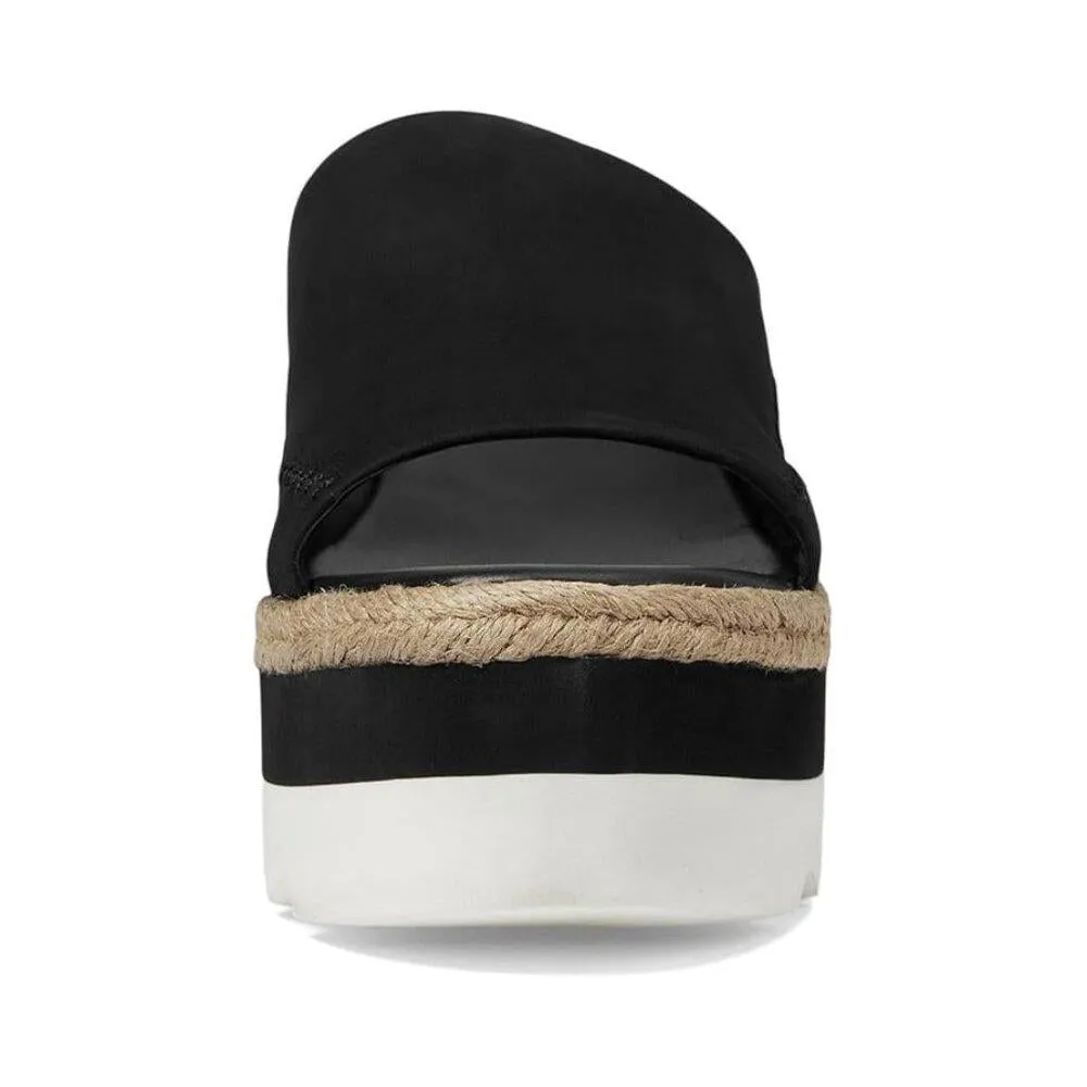 Free People Sandals Santorini Black Leather Platform Slides