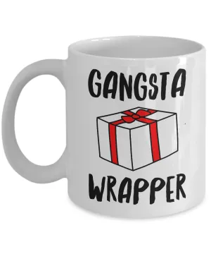 Gangsta Wrapper Christmas Coffee Mug Holiday Ceramic Tea Cup - Funny Christmas Coffee Mugs