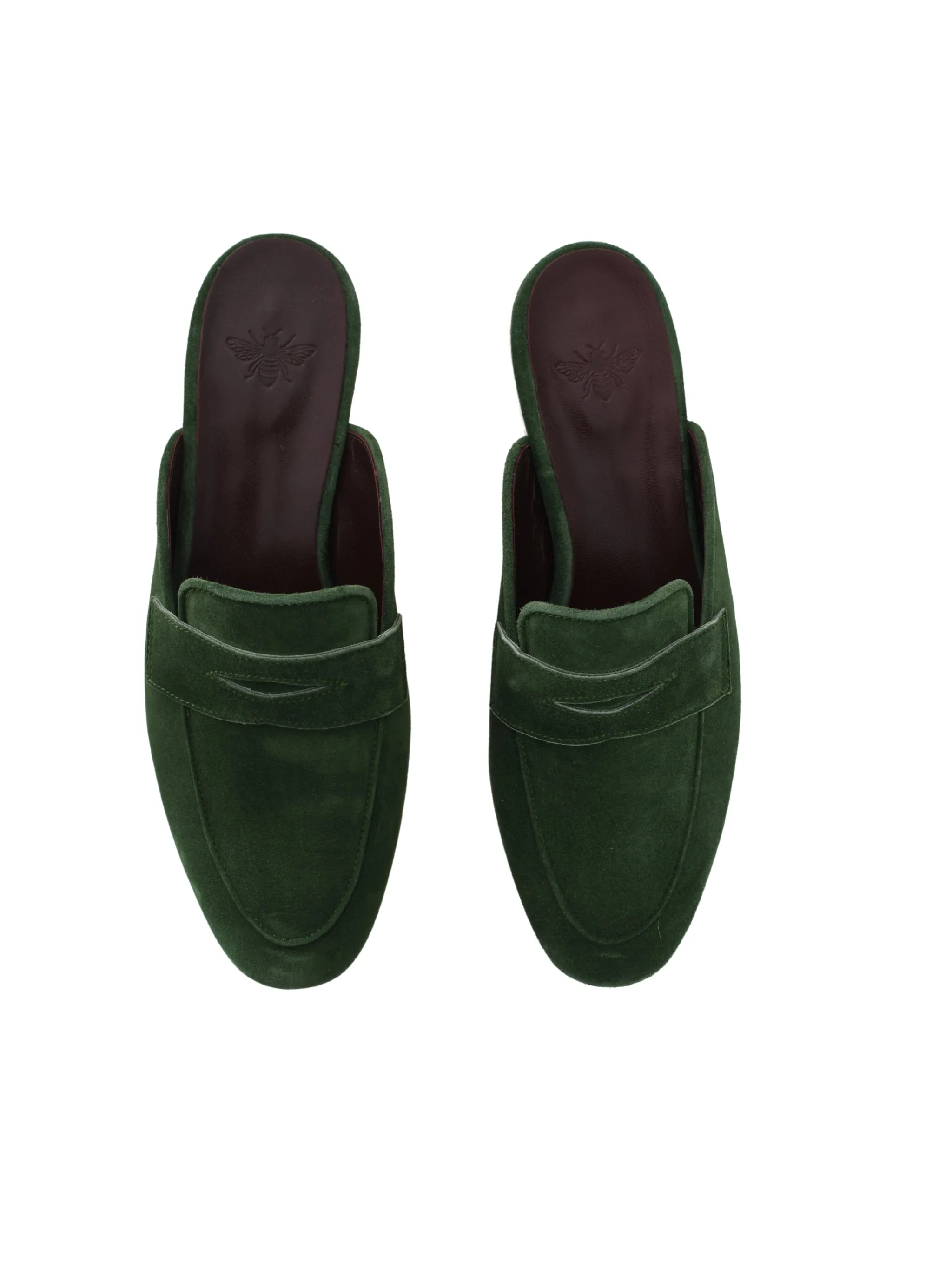 GAZON GREEN SUEDE SLIPPERS