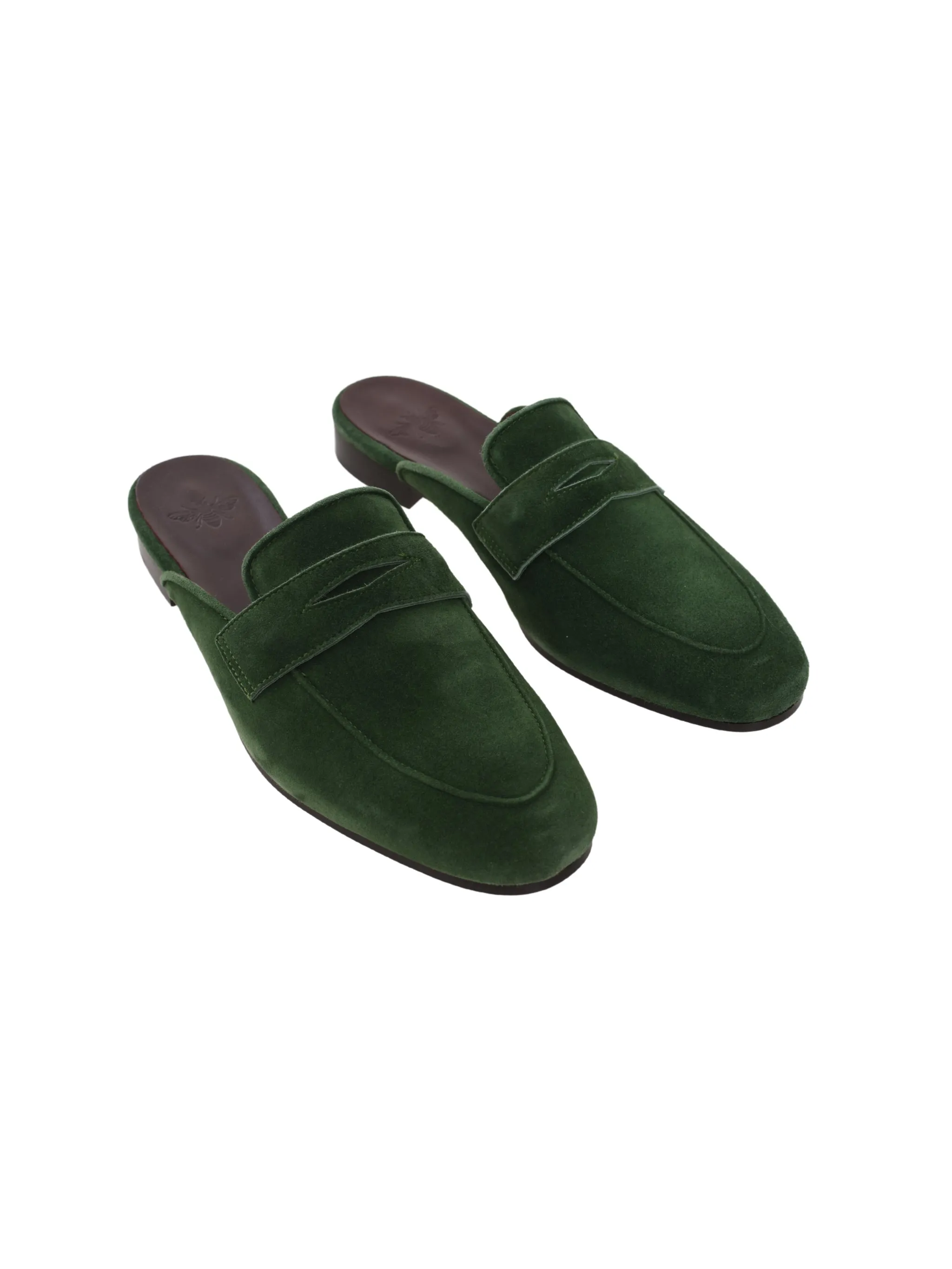 GAZON GREEN SUEDE SLIPPERS
