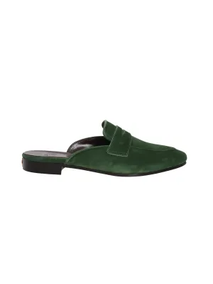 GAZON GREEN SUEDE SLIPPERS