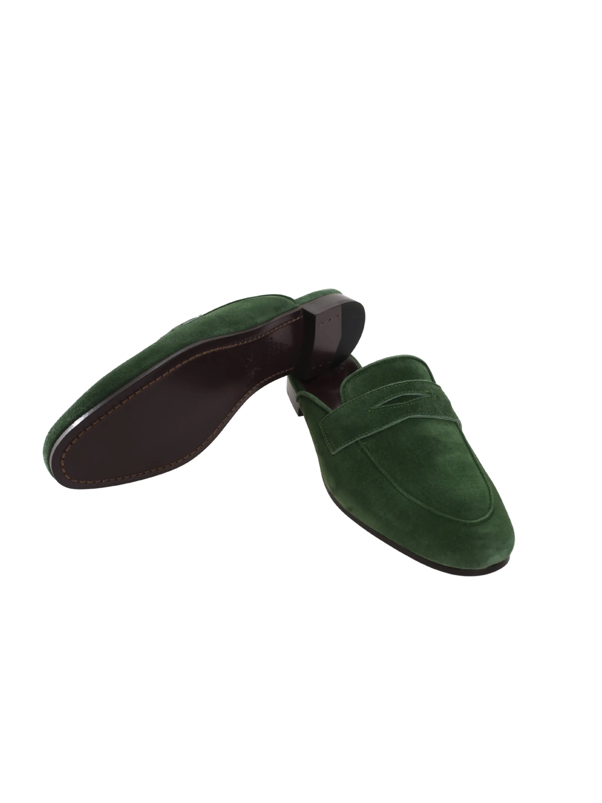 GAZON GREEN SUEDE SLIPPERS