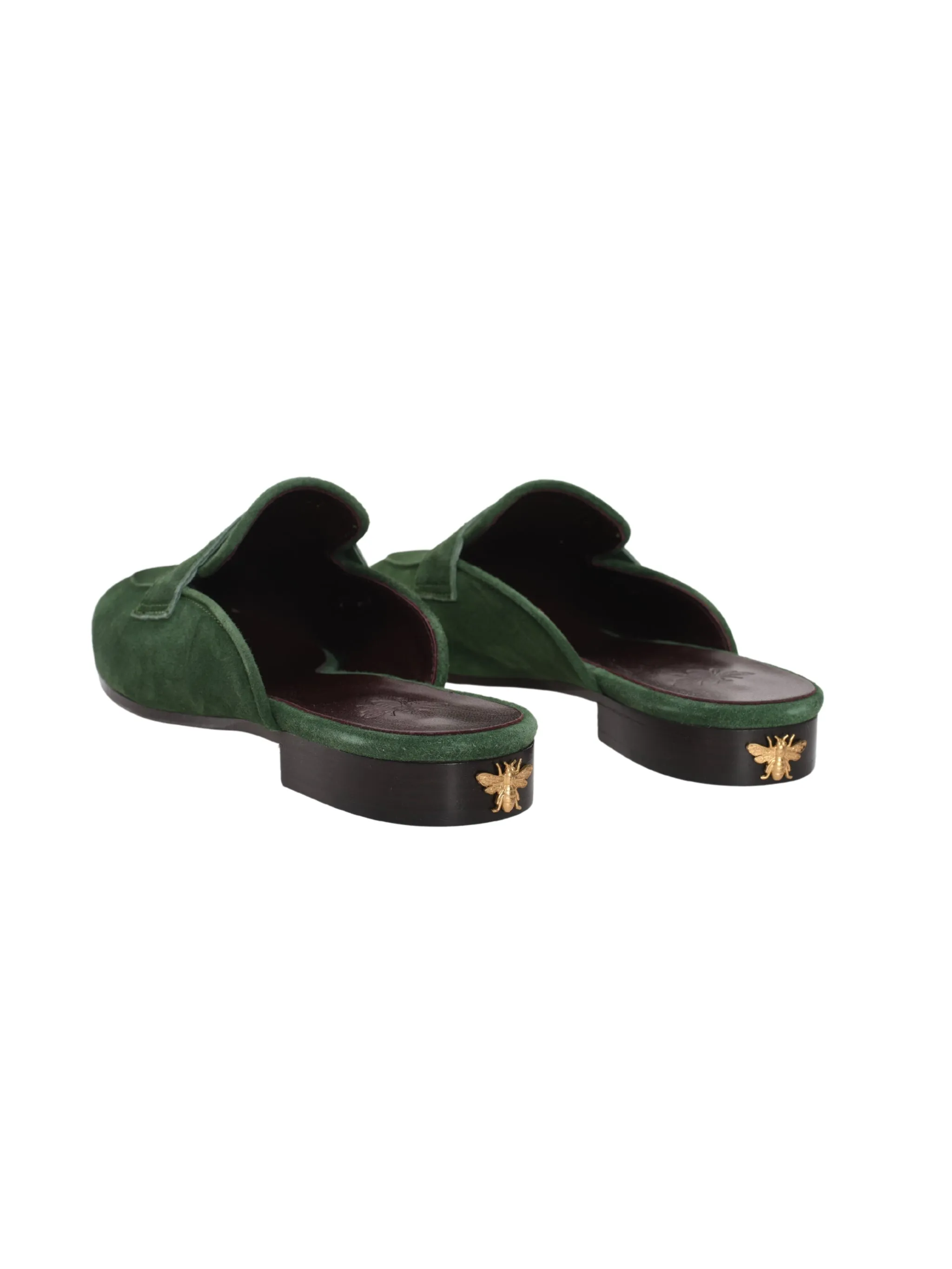 GAZON GREEN SUEDE SLIPPERS