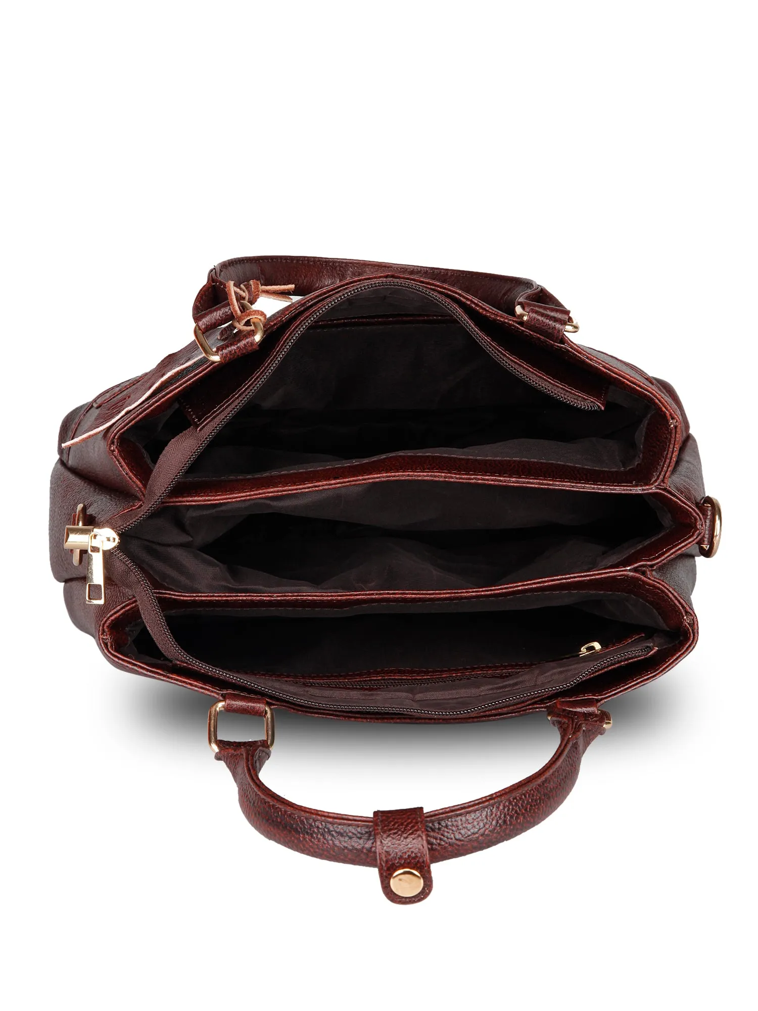 GENWAYNE Women's Leather Sling Bag, Brown,LLSB254_BRWN