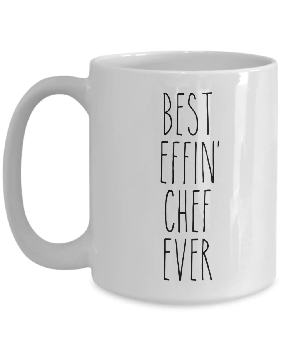 Gift For Chef Best Effin' Chef Ever Mug Coffee Cup Funny Coworker Gifts