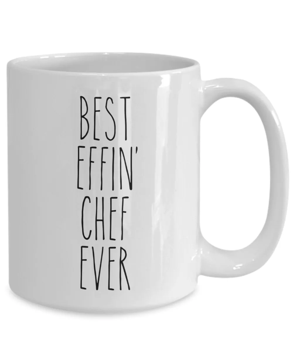 Gift For Chef Best Effin' Chef Ever Mug Coffee Cup Funny Coworker Gifts