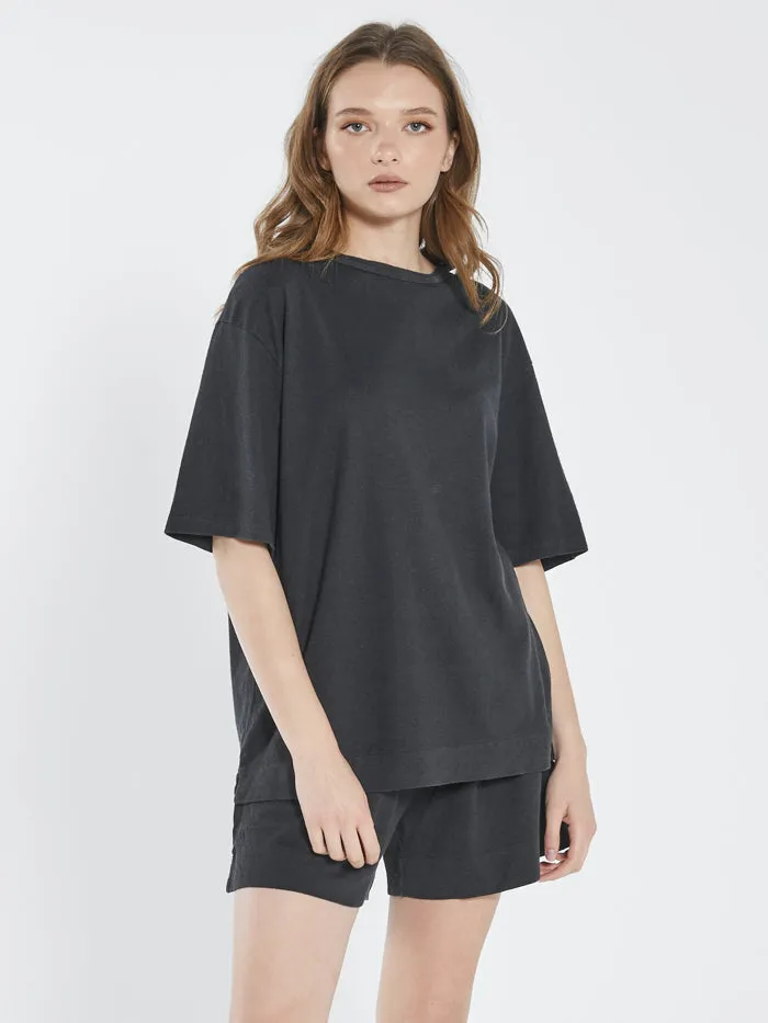 Hemp Heavyweight Box Tee - Black