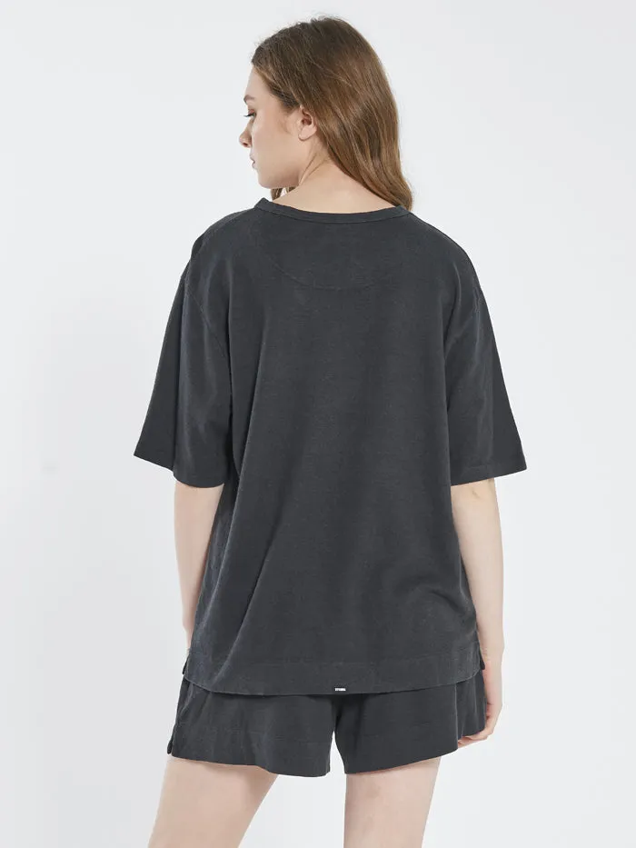 Hemp Heavyweight Box Tee - Black