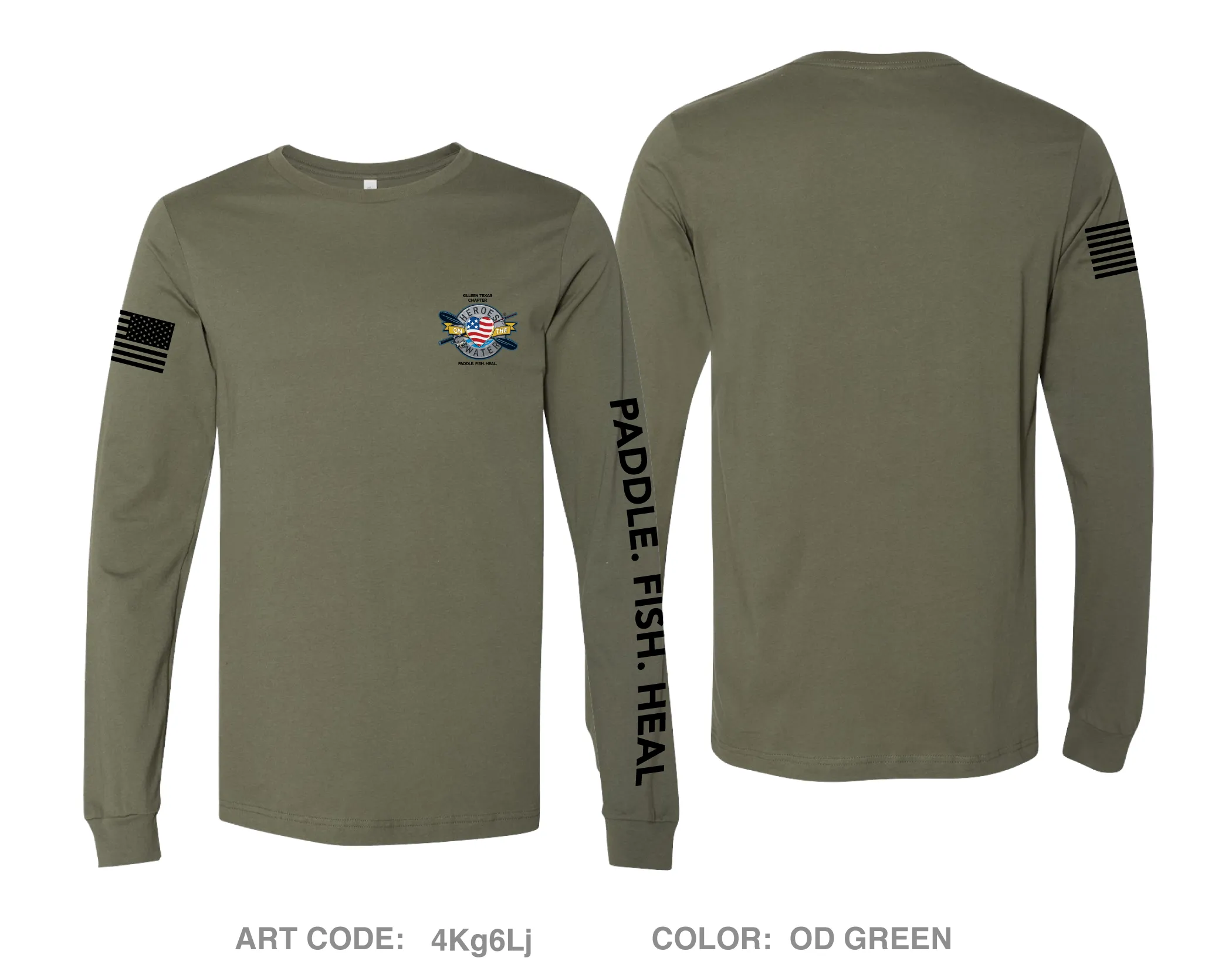 Heroes on the Water: KTX Comfort Unisex Cotton LS Tee - 4Kg6Lj