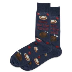 HOTSOX Men's Here For The Food Crew Socks