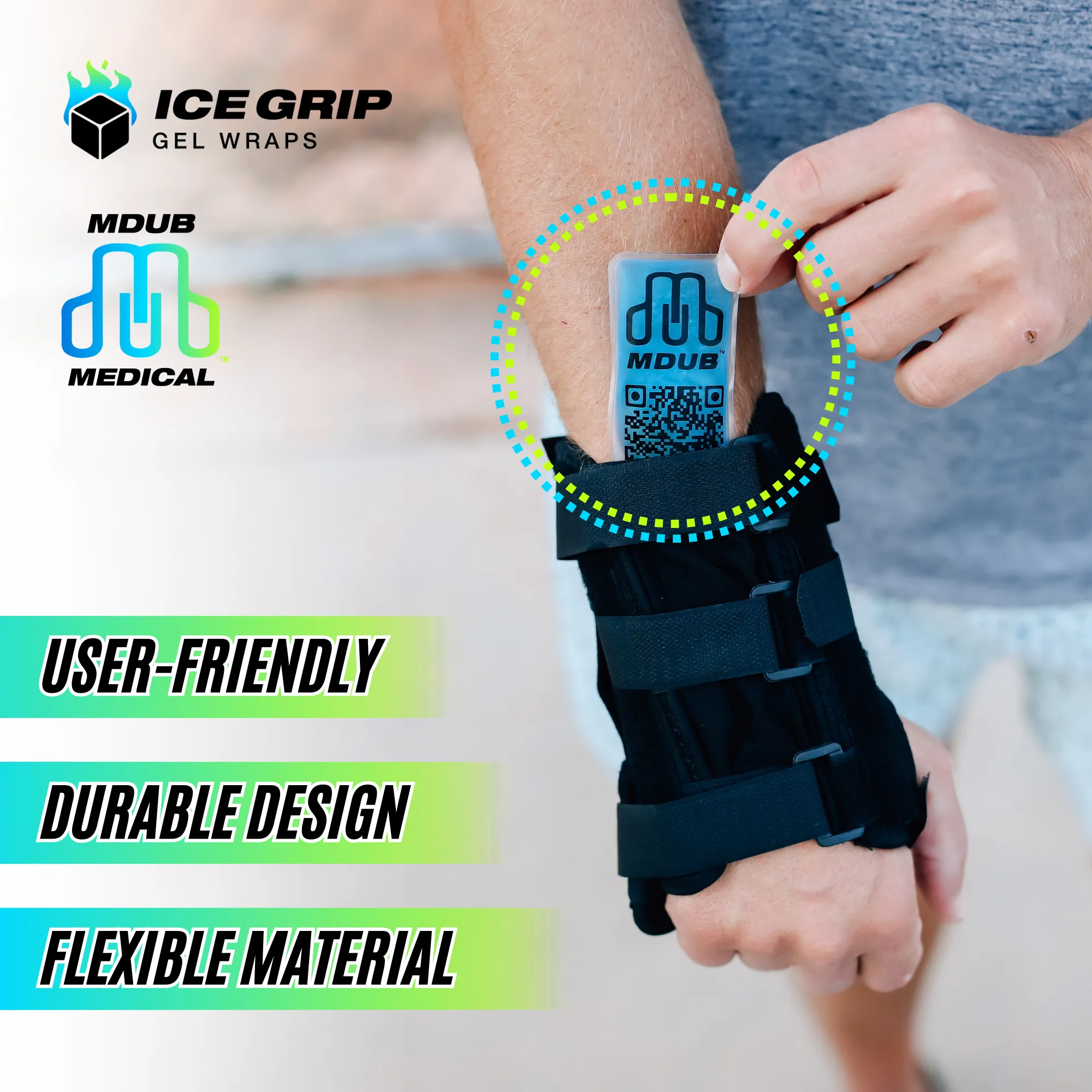 Ice Grip - Ice Pod , Ice Pack , Cold Packs , Hot Compress - Cold Compress Gel (5-Pack)