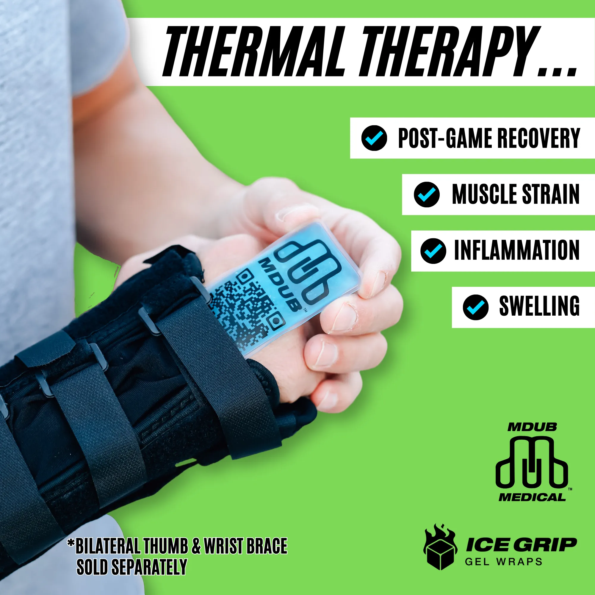 Ice Grip - Ice Pod , Ice Pack , Cold Packs , Hot Compress - Cold Compress Gel (5-Pack)