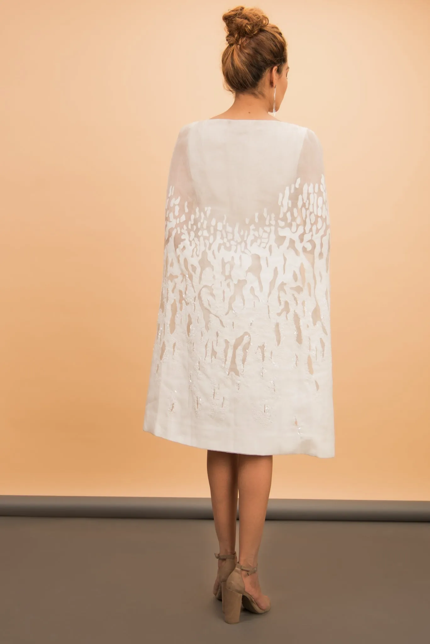 Ivory Dress with Cape