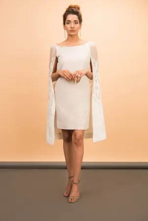 Ivory Dress with Cape