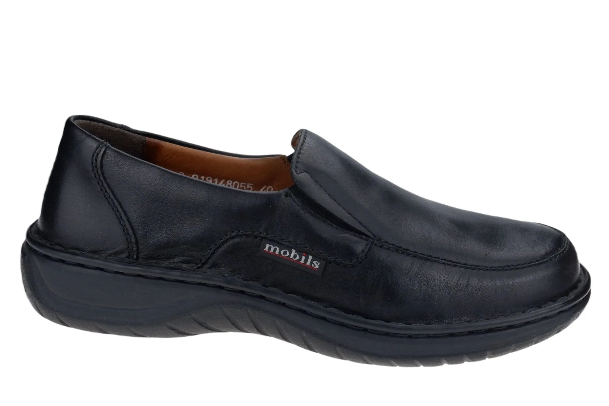 'Jabal' men's ergonomic wide fit (H) loafer - Black