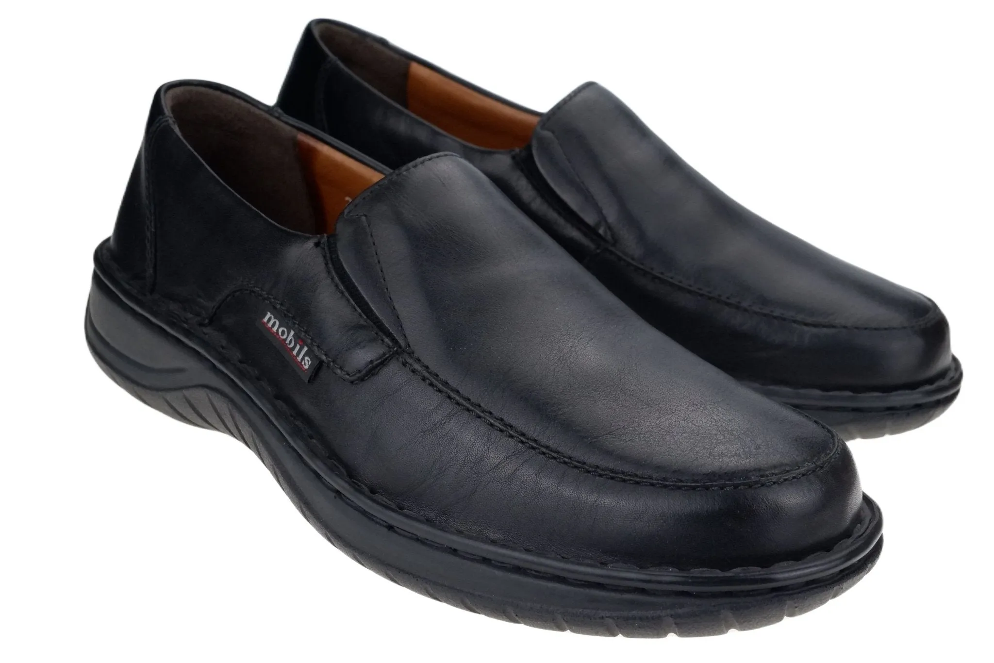 'Jabal' men's ergonomic wide fit (H) loafer - Black