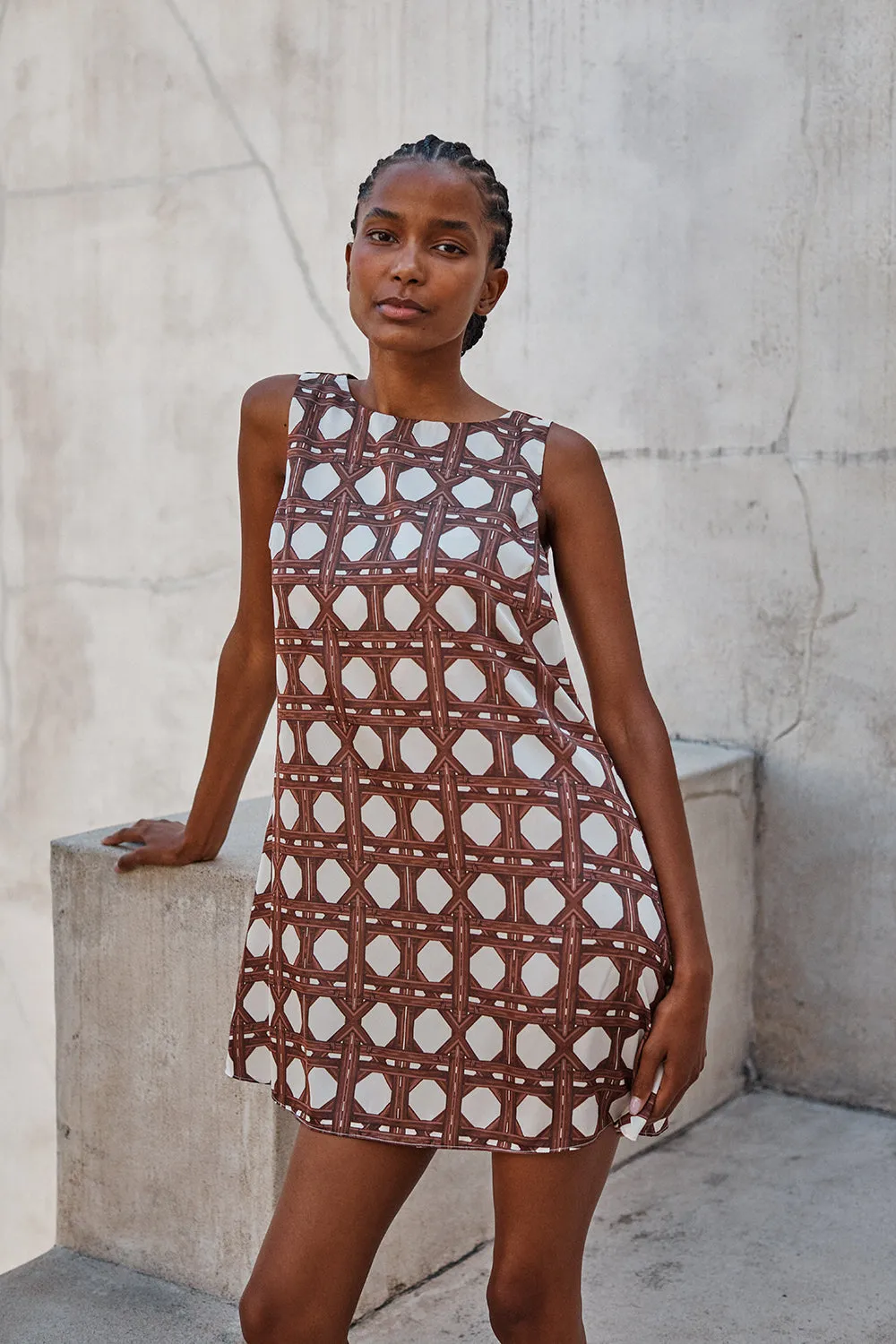 Jonah Dress Chocolate Rattan by Misa