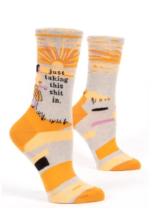 Just Taking This Shit In Women's Socks