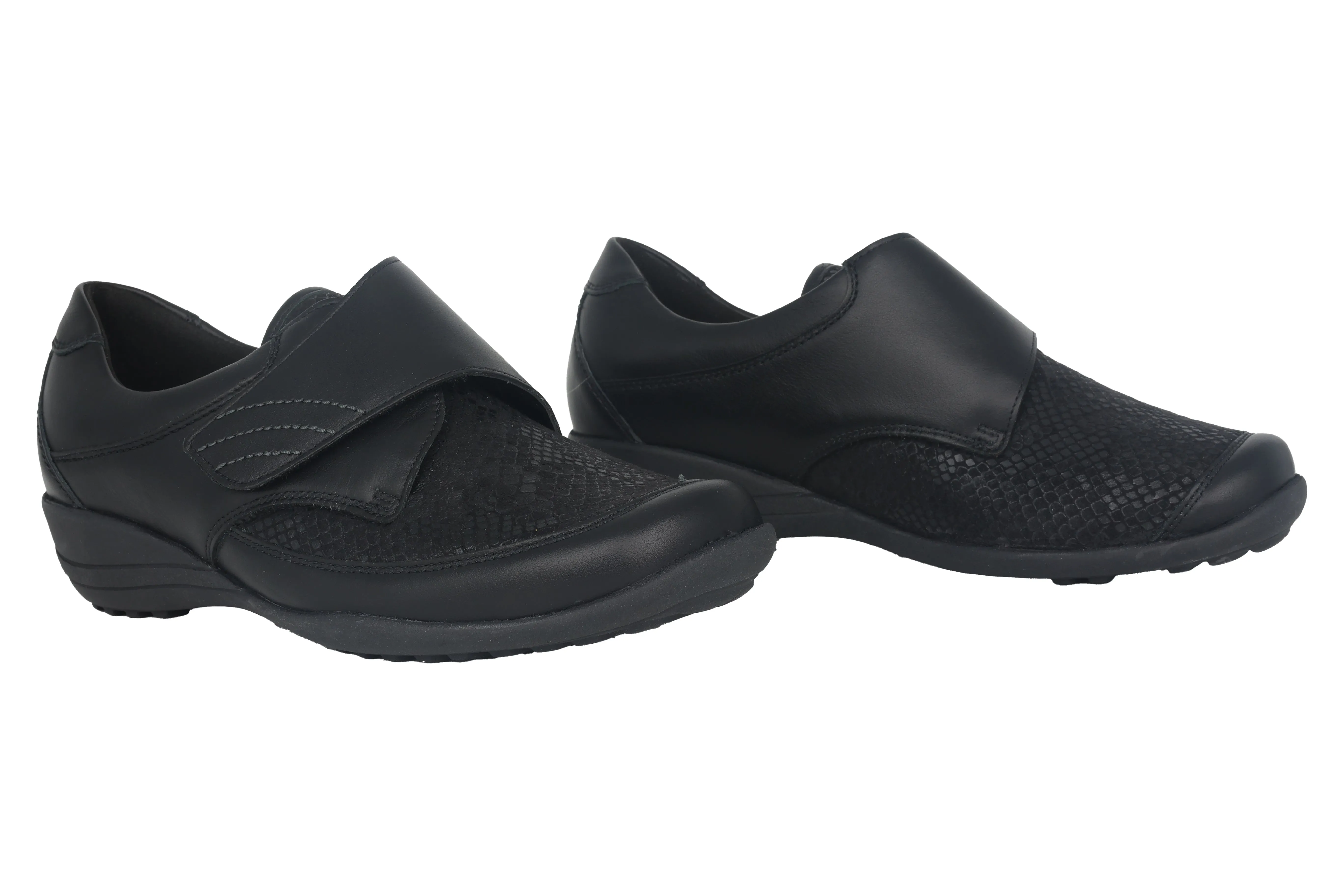'Katja' women's very wide fit (K) strap shoe - Black