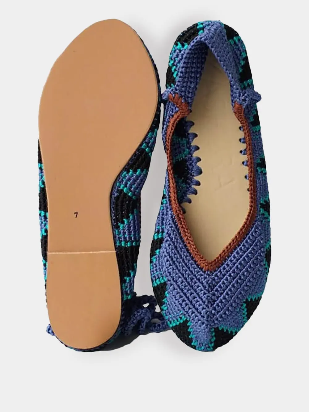 Lace Up Ballet Flat - Plum Blue