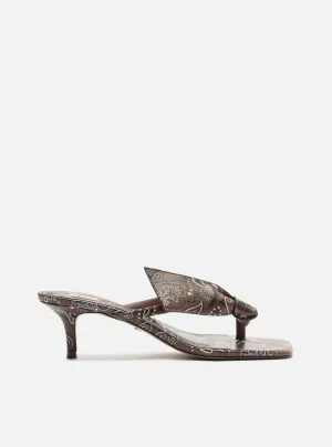 Lidia Mid Stiletto Paisley Sandal