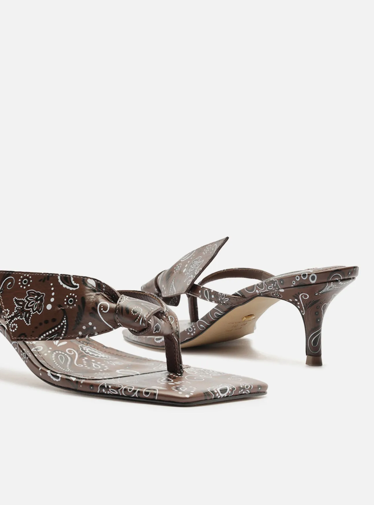 Lidia Mid Stiletto Paisley Sandal
