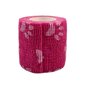 Magnum Cohesive Grip Wrap – Pink Paw Print