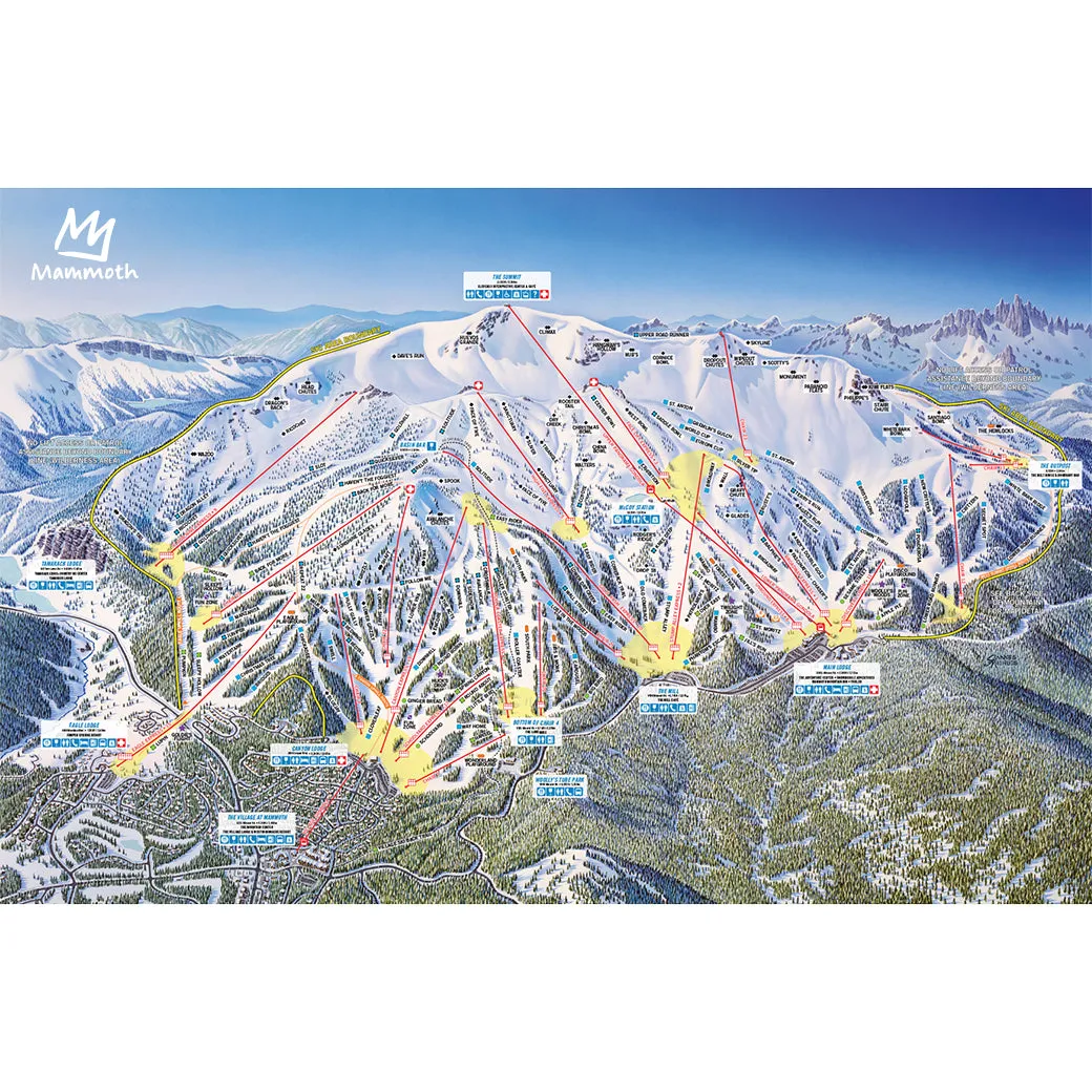 MAMMOTH TRAIL MAP POSTER