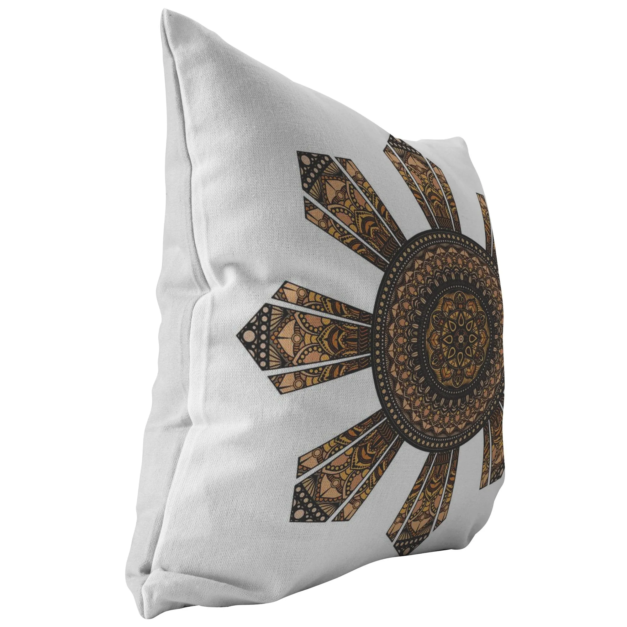 Mandala Filipino Sun Broadcloth Pillow