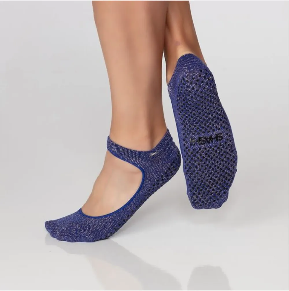 MARY JANE REGULAR TOE METALLIC - INDIGO W/ GOLD