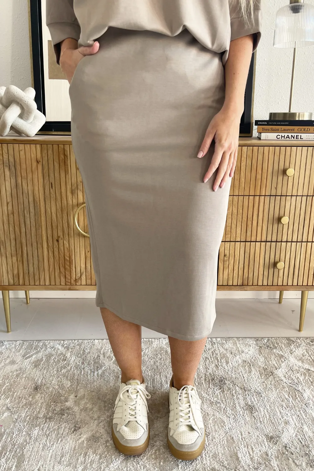 Midi Length Skirt