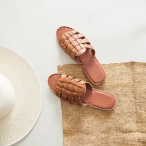 MK22810 - Playa Sandals Brown [Women's Leather Sandals]