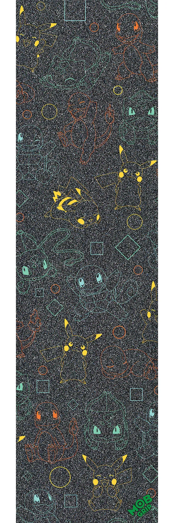 Mob Grip Tape 9in x 33in Pokémon Pikachu Partners Outline Sheet