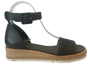 MOLLINI - Badira Navy Leather Espadrilles