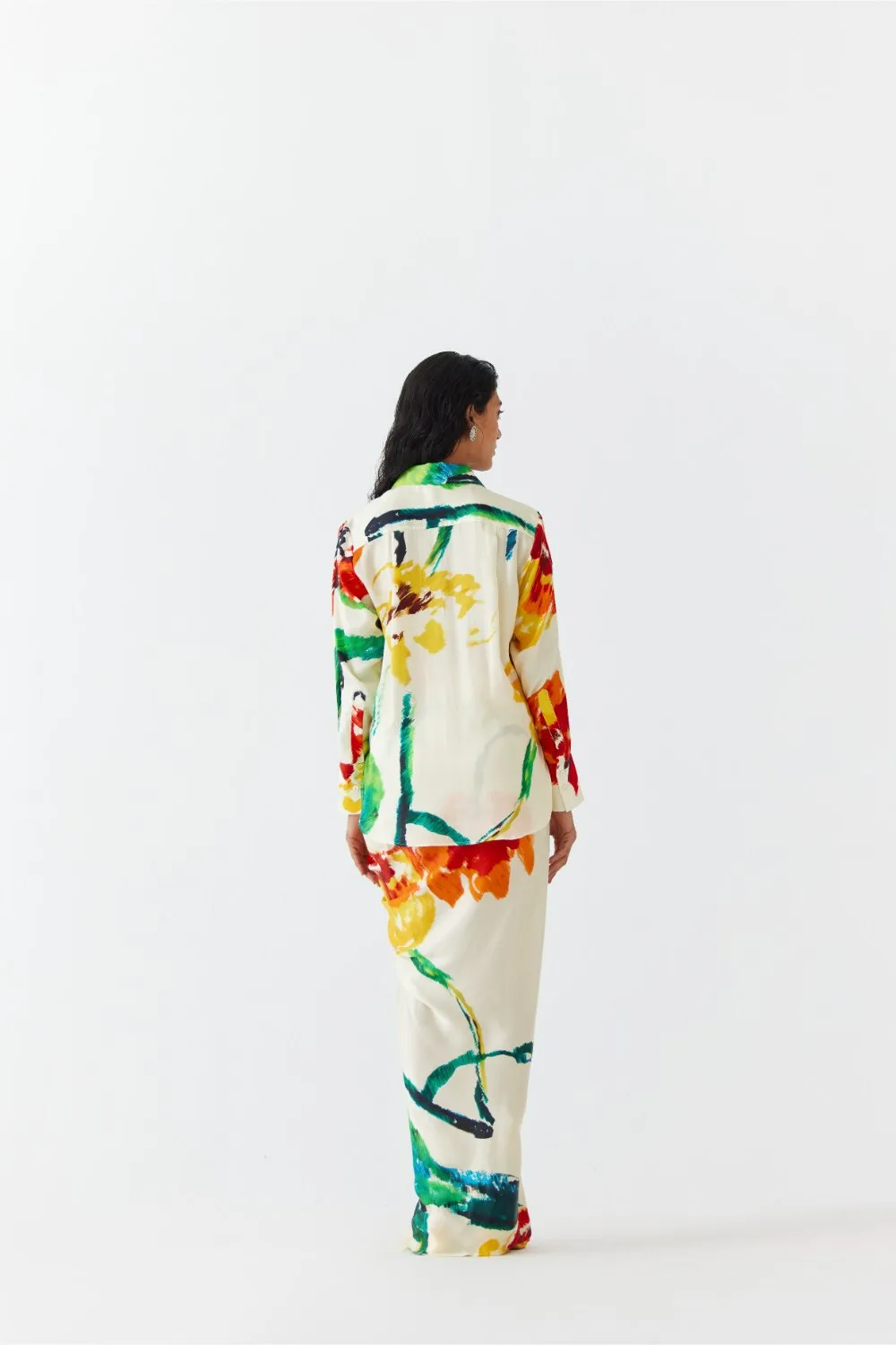 MONET KNOT SHIRT & DRAPED SKIRT