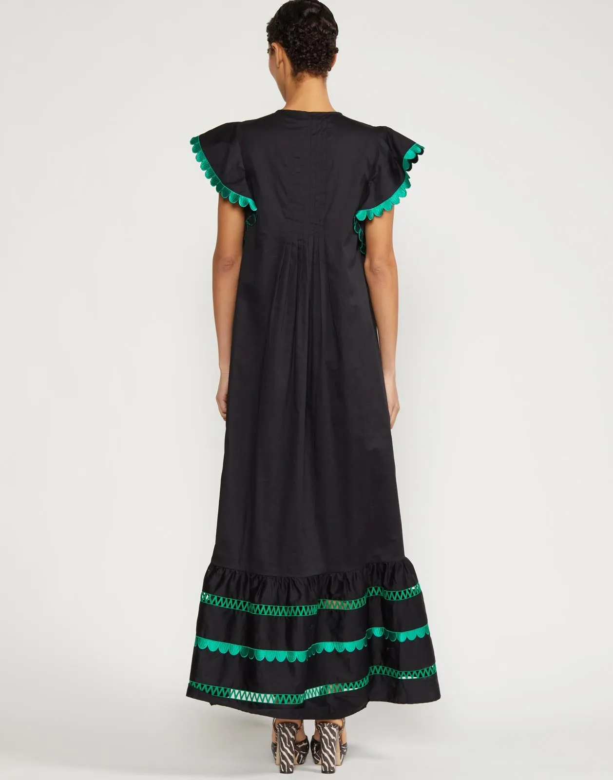 Nairobi Scallop Embroidered Kaftan