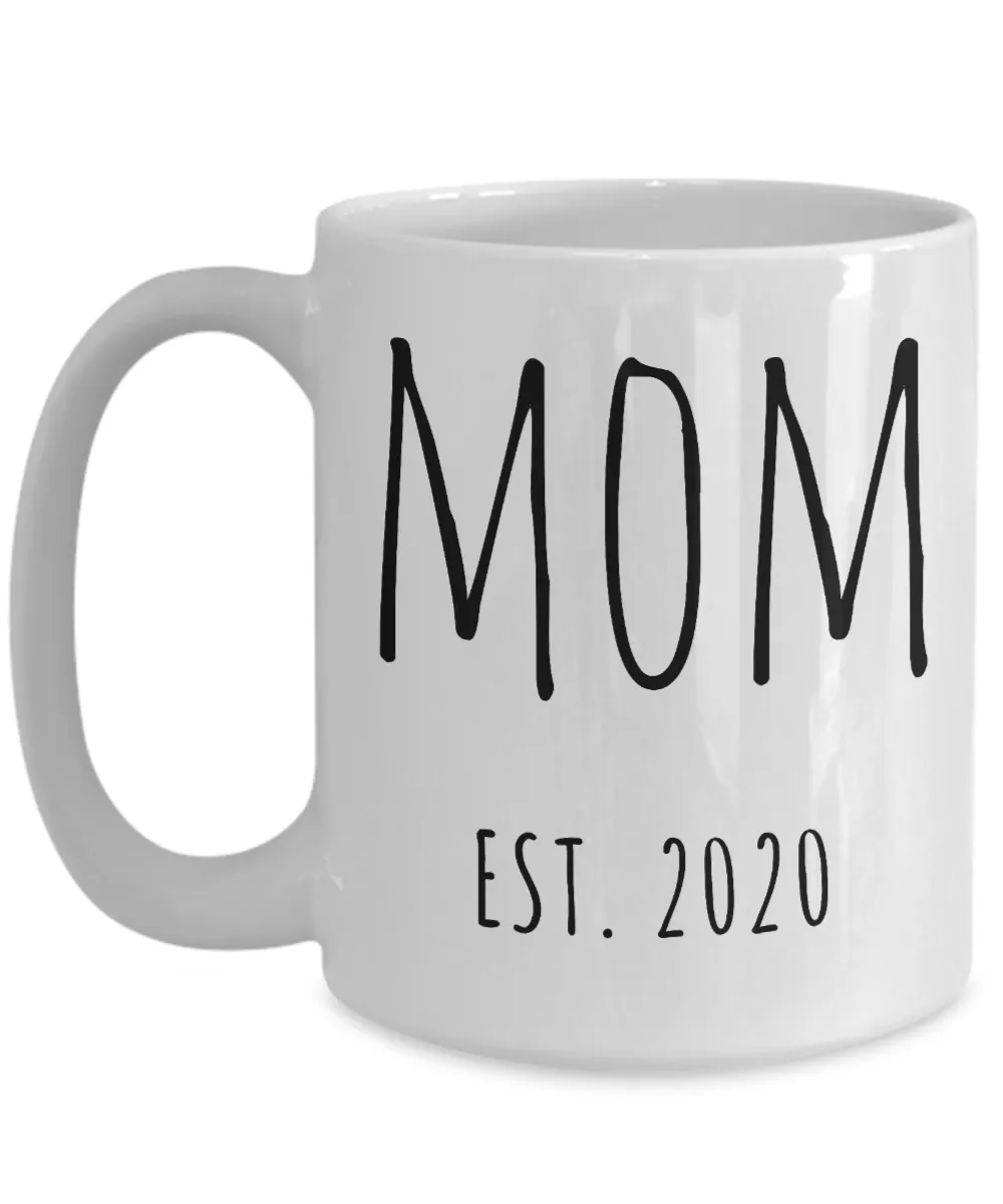 New Mom Est 2020 Mug Expecting Mom Baby Shower Gifts for New Parents Mother's Day Mugs